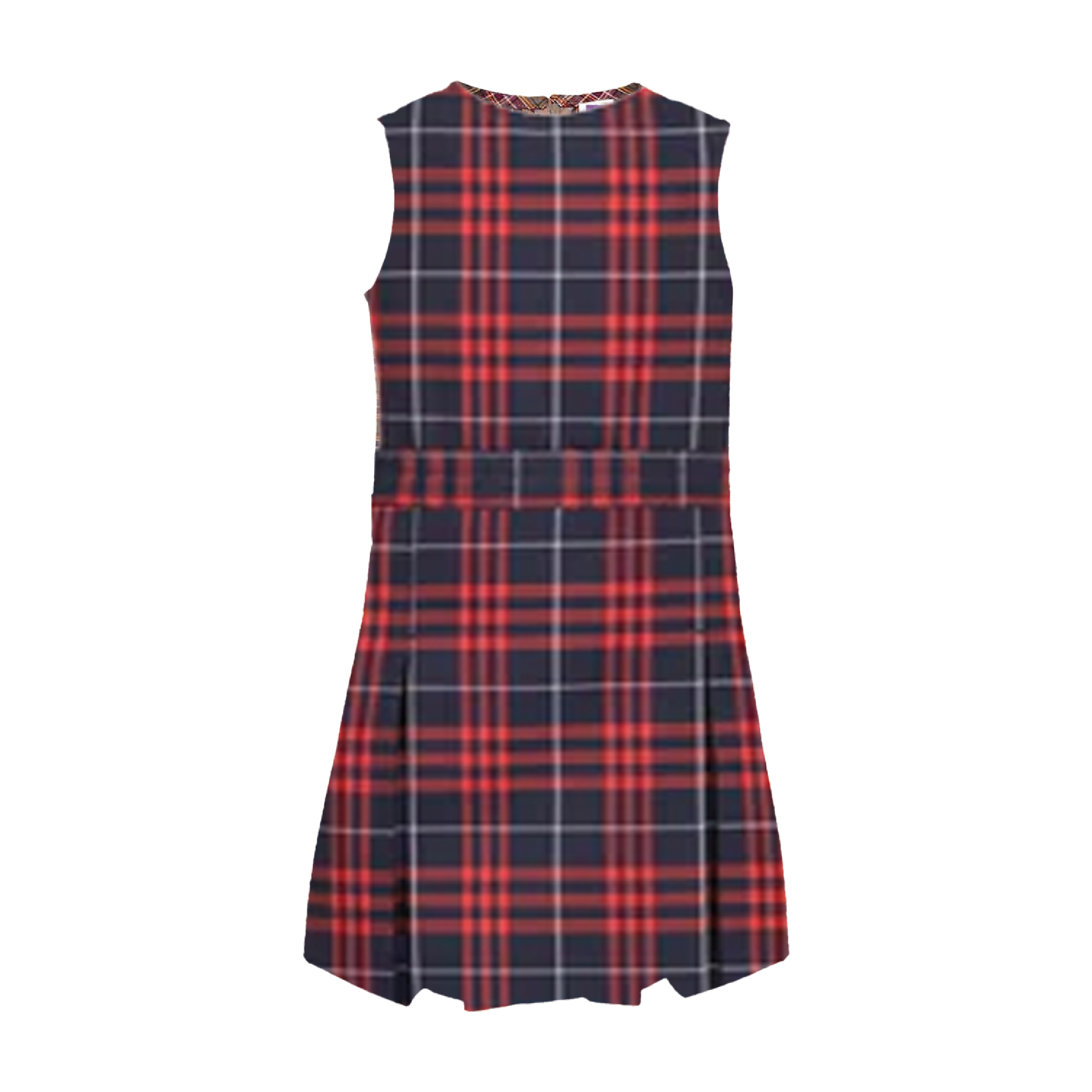 Girls Plaid Box Pleat Dress